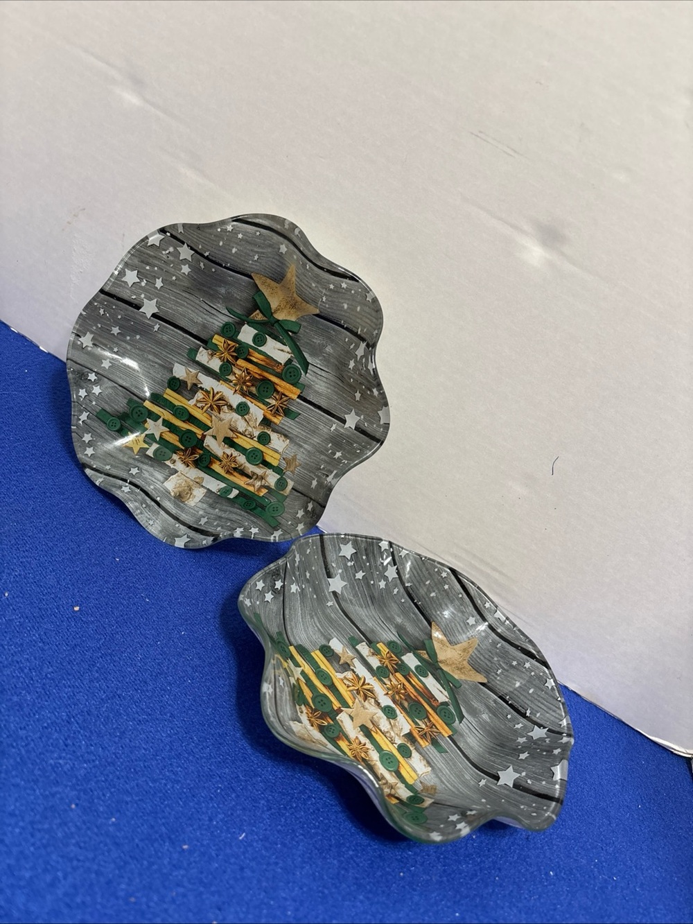 Pair of Christmas Candy Dishes.